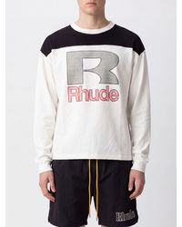 Rhude - Long-Sleeved Cotton T-Shirt With Contrast Logo Print - Lyst