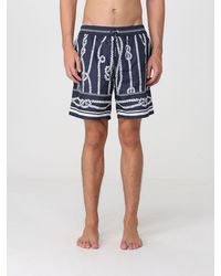 Dolce & Gabbana - Dolce &Amp Gabbana Boxer-Style Swim Shorts With Graphic Print And Drawstring Waist - Lyst