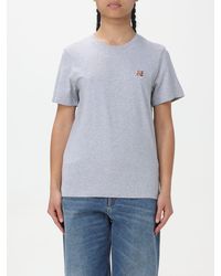 Maison Kitsuné - T-shirt in cotone con logo - Lyst