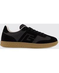 Balmain - Swan Low-Top Suede And Leather Sneakers With Pb Monogram - Lyst