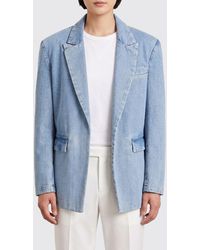 FEDERICA TOSI - Cotton Denim Blazer - Lyst