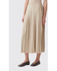 Fabiana Filippi - Pleated Wool And Silk Knit Midi Skirt - Lyst