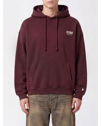 Golden Goose - Relaxed Fit Cotton Hoodie With Kangaroo Pocket And Contrast Logo - Lyst