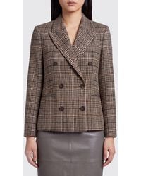 Brunello Cucinelli - Prince Of Wales Wool Double-Breasted Blazer - Lyst