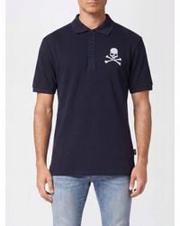 Philipp Plein - Skull Print Short-Sleeved Cotton Polo Shirt With French Collar - Lyst