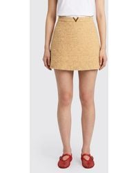 Valentino - Vlogo Virgin Wool Mini Skirt - Lyst