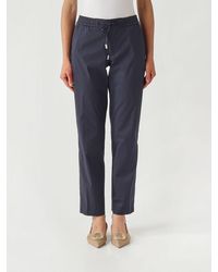 PT Torino - Stretch Cotton Blend Cropped Trousers - Lyst