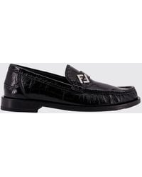 Fendi - Mocassins Ff En Cuir - Lyst