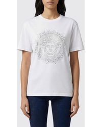Versace - T-Shirt With Crystals - Lyst