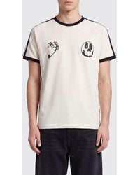 Y-3 - Short-Sleeved Cotton T-Shirt With Skull Graphic Print And Contrast Logo - Lyst