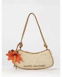 Marc Jacobs - The Summer Suede And Crochet Raffia Bag With Flower Charm - Lyst