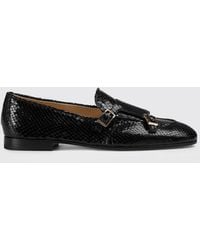 Doucal's - Python Print Leather Monk Strap Shoes - Lyst
