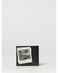 Paul Smith - Leather Bifold Wallet With Graphic Print And 8 Card Slots - Lyst
