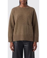 Not Shy - Pure Cashmere Crewneck Jumper With Applied Patch Pocket - Lyst