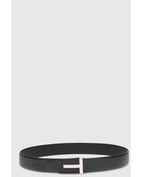 Tom Ford - Reversible Pebbled Leather Monogram Buckle Belt - Lyst