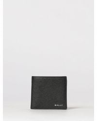 Bally - Cartera De Piel Graneada Con Monedero Y Ranuras Para Tarjetas De Crédito - Lyst