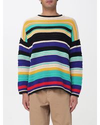 Laneus - Striped Braided Cotton Crew-Neck Knit - Lyst
