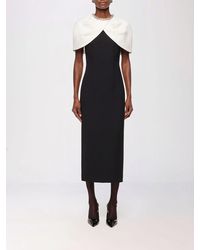 Roland Mouret - Crêpe Midi Sheath Dress With Jewel Neck - Lyst