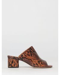 Vic Matié - Vic Mati&Eacute Python Print Leather Mules - Lyst