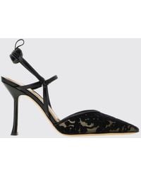 Fendi - Very Colibrì Embroidered Lace Slingback Pumps With High Heel And Almond Toe - Lyst