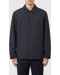 KENZO - Waterproof Technical Fabric Shirt Jacket With Logo - Lyst