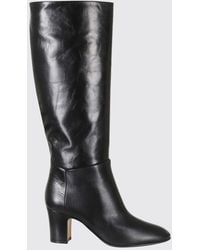 Alberta Ferretti - Smooth Leather Knee-High Boots With Mid Heel - Lyst