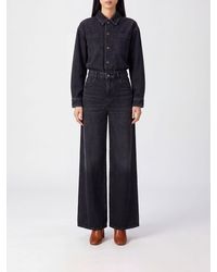 CYCLE - Long-Sleeved Denim Jumpsuit With Classic Collar - Lyst