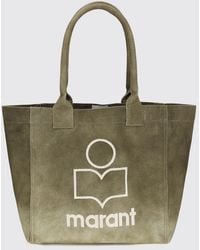 Isabel Marant - Yenky Cotton Tote Bag With Contrasting Embroidered Logo - Lyst