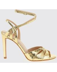 Twinset - Laminated Leather Python Print Sandals - Lyst