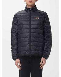 EA7 - Light Nylon Down Jacket With Logo - Lyst