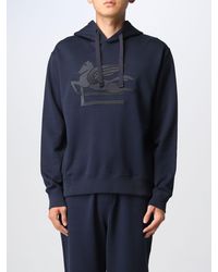 Etro - Sweatshirt In Cotton With Pegasus Embroidery - Lyst