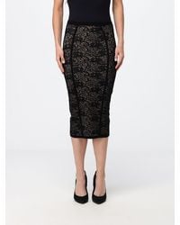 Elisabetta Franchi - High-Waisted Lace Midi Pencil Skirt - Lyst