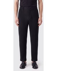 Homme Plissé Issey Miyake - Homme Plissé Issey Miyake Slim Fit Pleated Trousers With Concealed Fastening - Lyst
