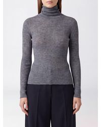 ELEH - Slim Fit Pure Wool Roll Neck Jumper With Ribbed Trims - Lyst