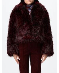 Diane von Furstenberg - Cropped Double-Breasted Faux Fur Jacket - Lyst