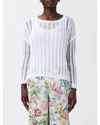 120% Lino - Openwork Knit Top - Lyst