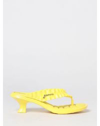 Melissa X Ganni - Ruched Pvc Thong Sandals With Low Heel - Lyst