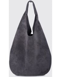 A.P.C. - Le Neige Schultertasche Aus Wildleder Mit Flachem Henkel Und Geprägtem Logo - Lyst