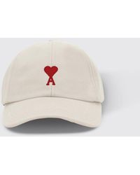 Ami Paris - Cappello in cotone con logo ricamato - Lyst
