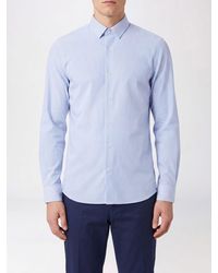 Rrd - Striped Technical Fabric Shirt With A Slim Fit And Classic Collar - Lyst