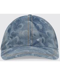 Marine Serre - Crescent Moon Print Cotton Denim Hat - Lyst