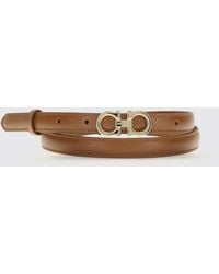 Ferragamo - Grained Calfskin Leather Belt - Lyst