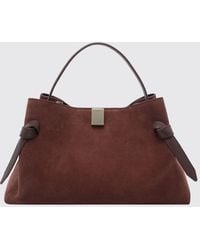 Yuzefi - Flared Suede Calfskin Leather Handbag - Lyst
