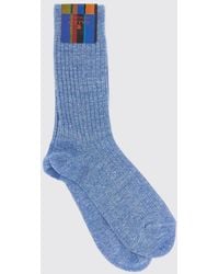 Gallo - Ribbed Linen And Cotton Blend Socks - Lyst