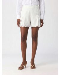 ROTATE BIRGER CHRISTENSEN - Striped Cotton-Blend Shorts With Side Zip Closure - Lyst
