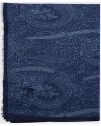 Etro - Paisley-Jacquard-Kaschmirschal Mit Fransen - Lyst