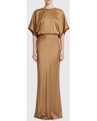 Norma Kamali - Satin Long Dress - Lyst