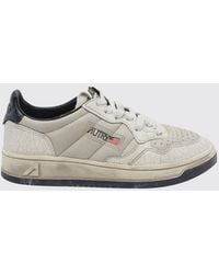 Autry - Medalist Low Super Vintage Bicolour Leather Trainers With Worn Effect - Lyst