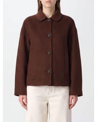 Marni - Single-Breasted Short Wool Coat With Classic Collar - Lyst