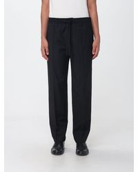 Valentino Garavani - Twill Trousers With Elasticated Drawstring Waist - Lyst